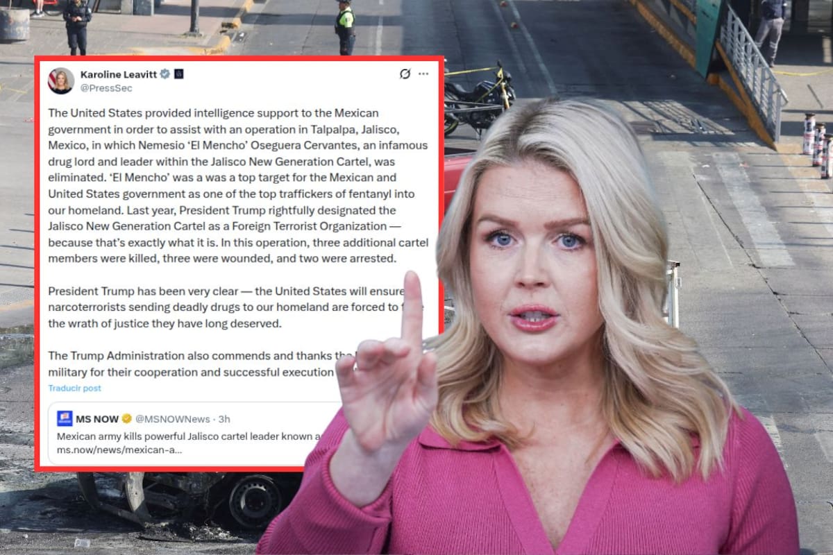 Casa Blanca confirma que Estados Unidos dio inteligencia a México en el operativo donde murió “El Mencho” en Tapalpa; EEUU reafirma designación terrorista contra el CJNG