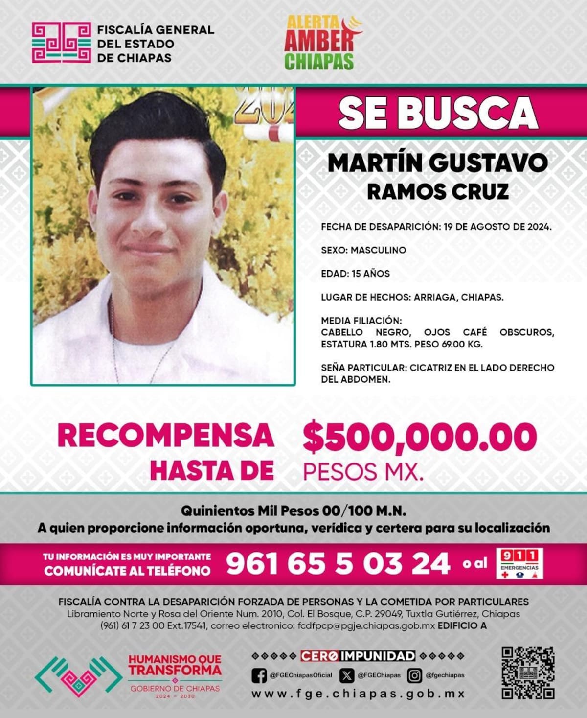 Realizaron una jornada con la esperanza de que alguien pueda brindar alguna información. Foto: Cortesia