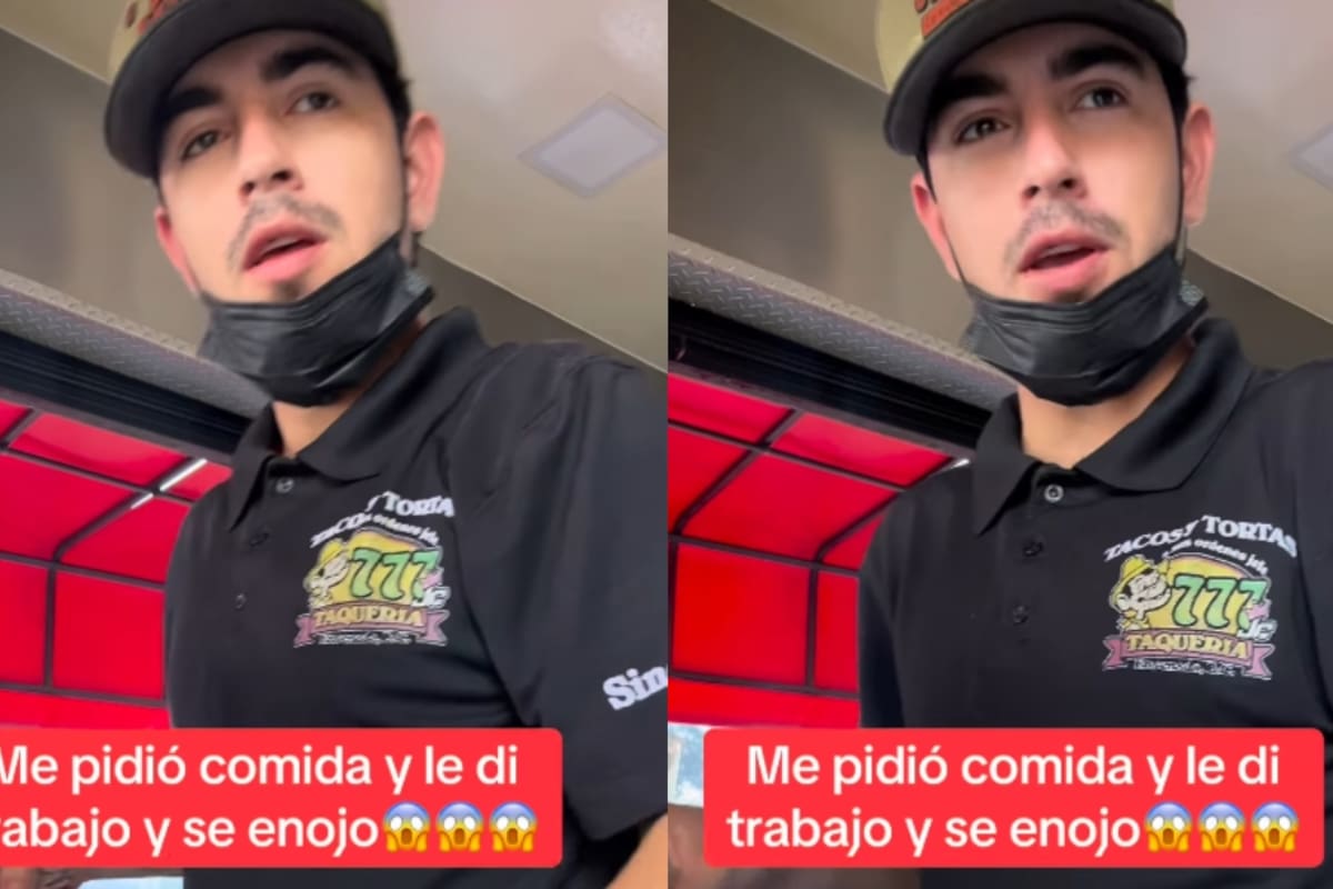 “Yo te pedí comida, no trabajo”: Indigente se molesta cuando en una taquería le ofrecen empleo a cambio de un taco