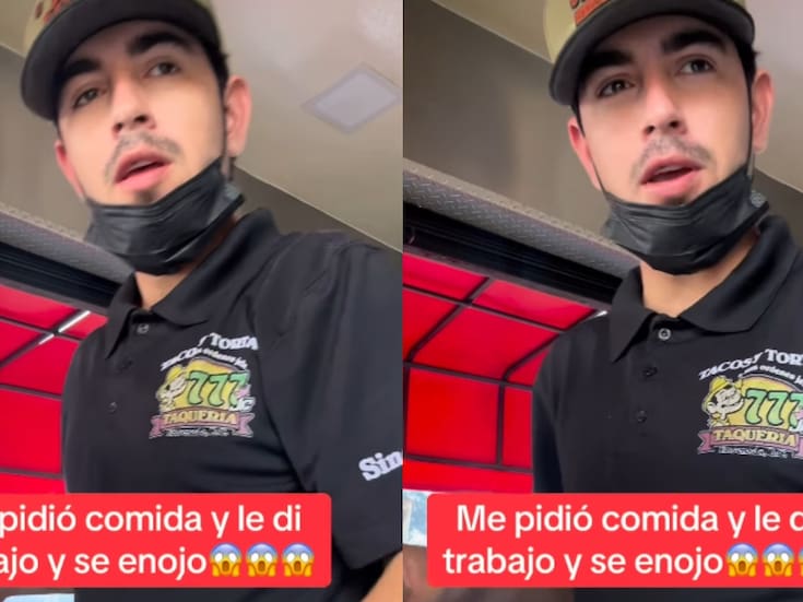 “Yo te pedí comida, no trabajo”: Indigente se molesta cuando en una taquería le ofrecen empleo a cambio de un taco