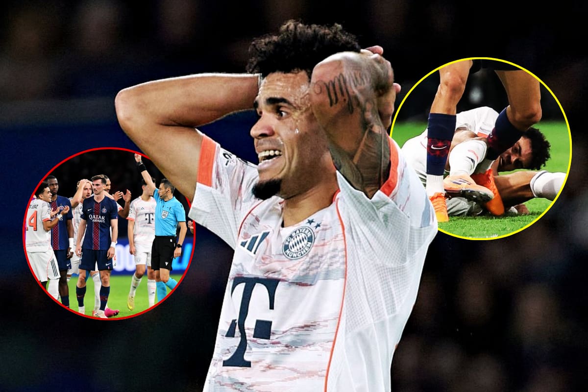 Luis Díaz recibe fuerte sanción en Champions tras su dura entrada sobre Achraf Hakimi