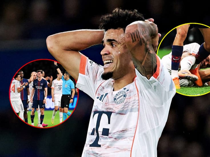 Luis Díaz recibe fuerte sanción en Champions tras su dura entrada sobre Achraf Hakimi