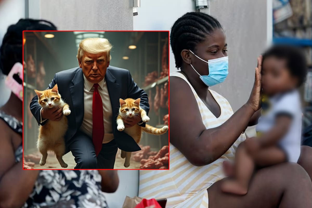 Migrantes haitianos se lanzan contra Trump por falsa acusación de que comen gatos