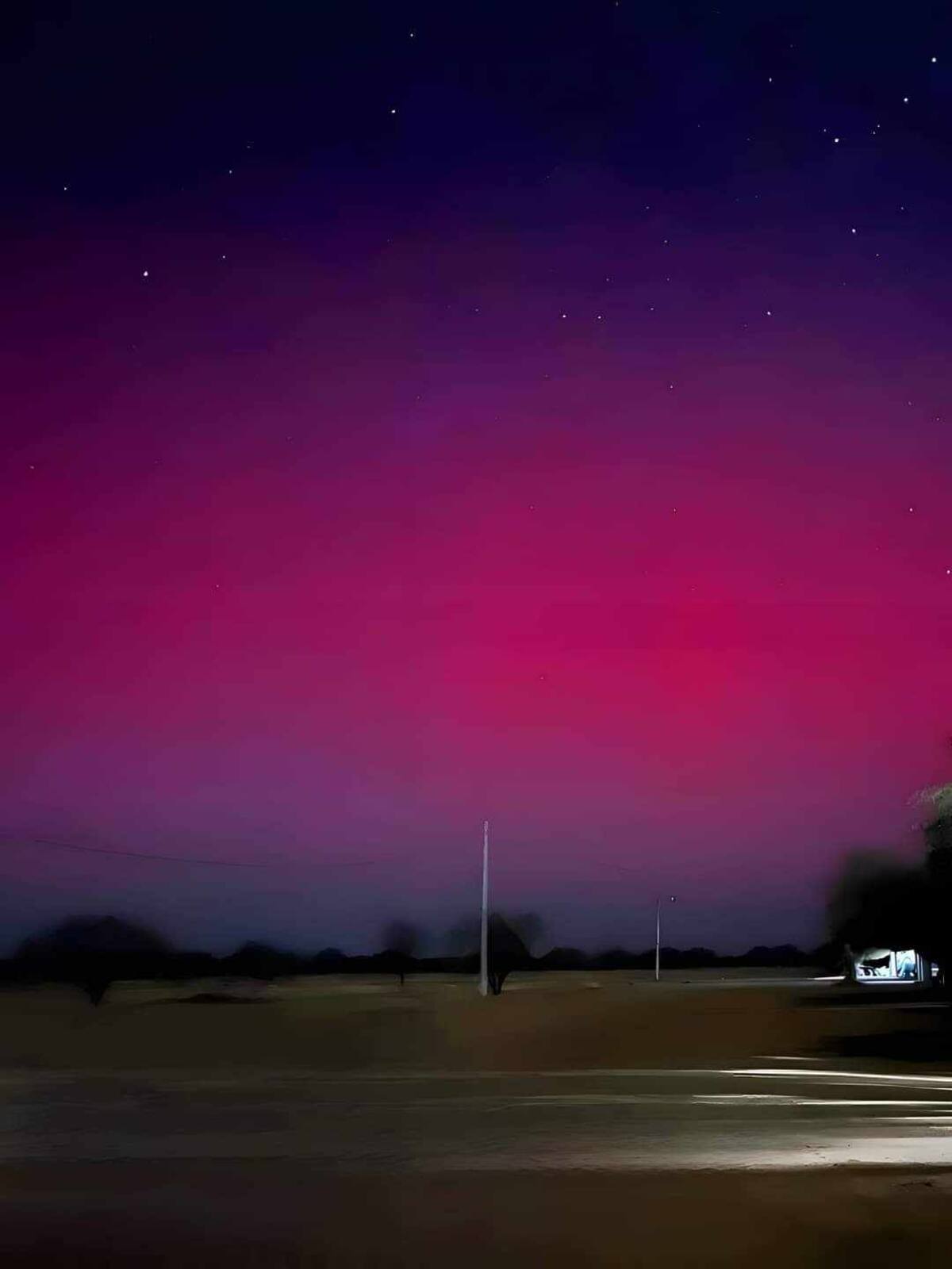 Clima Sonora compartió en sus redes Aurora Boreal en Valle de Guaymas.