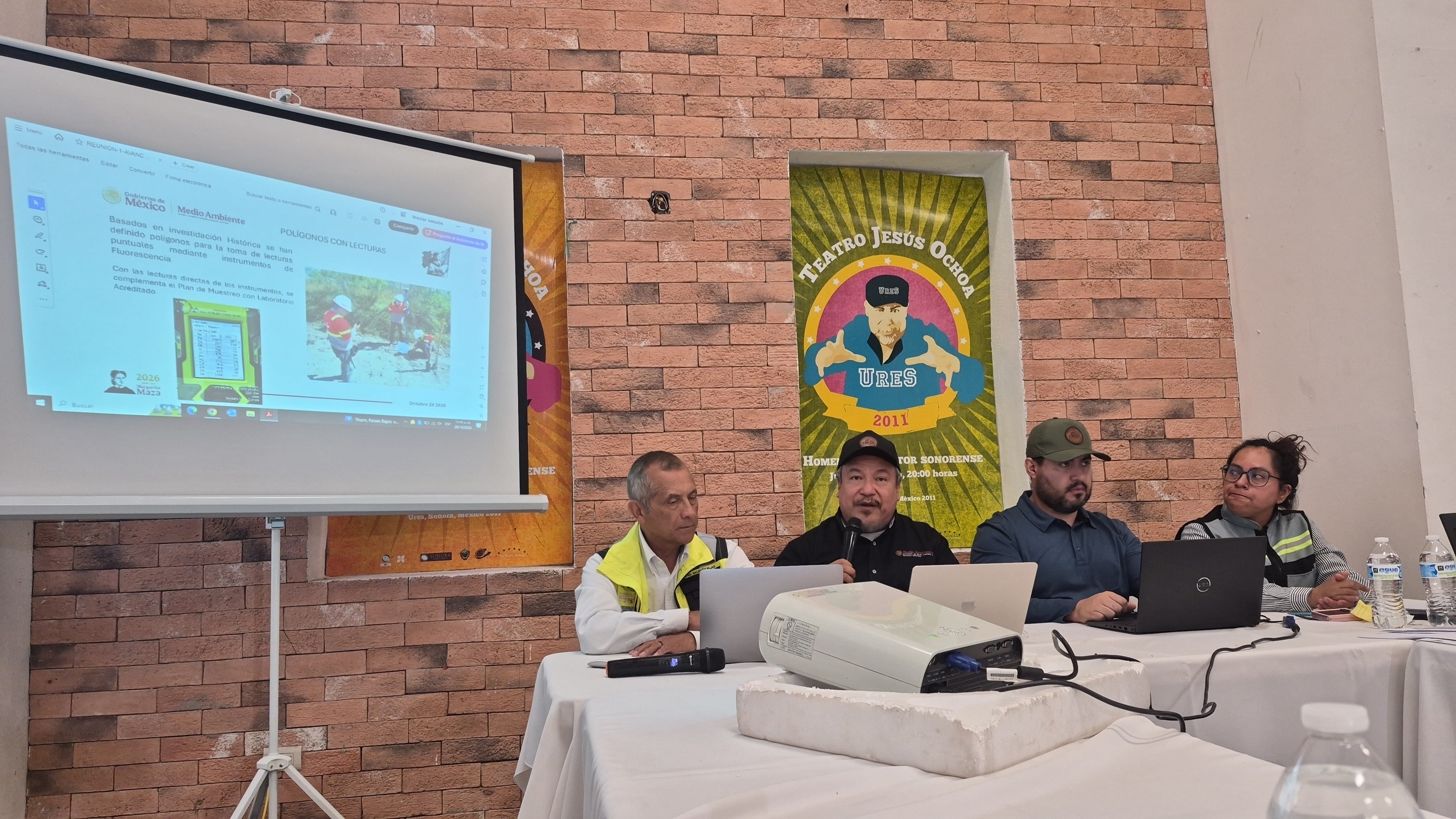 Semarnat presentó en Ures un avance del 50% en los trabajos de remediación de la Cuenca del Río Sonora. FOTO: YESICKA OJEDA