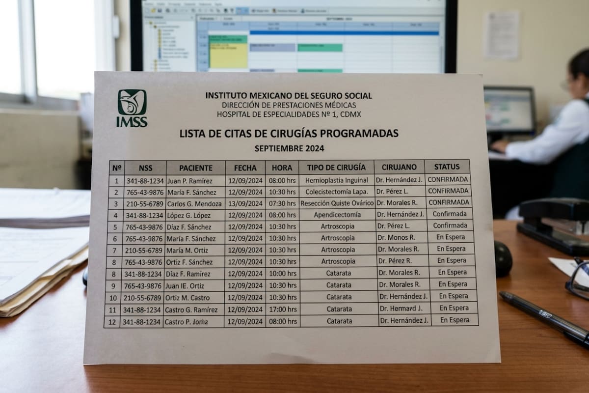 IMSS mantendrá citas de especialidad en 2026 y programará 31 mil 700 cirugías para reducir el rezago