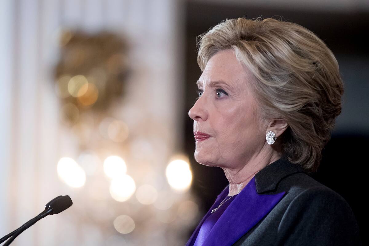 Hillary Clinton pauses while speaking in New York, Wednesday, Nov. 9, 2016, where she conceded her defeat to Republican Donald Trump after the hard-fought presidential election.  (AP Photo/Andrew Harnik)
