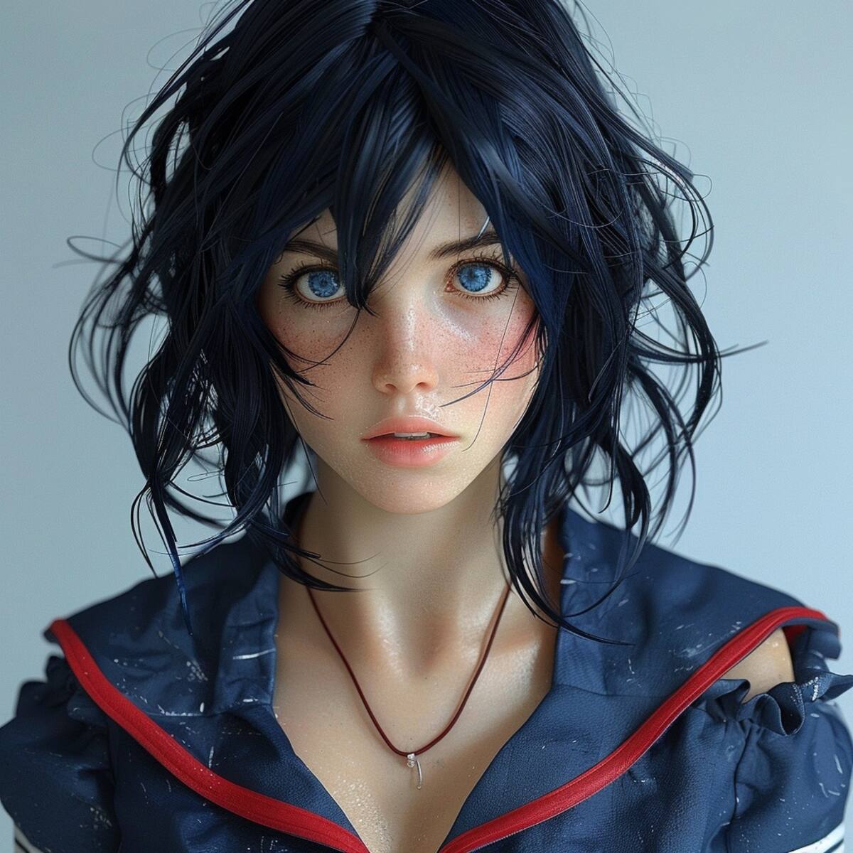 Ryuko Matoi, la chica que no le teme a nada, ahora en la vida real gracias a la IA de Midjourney.