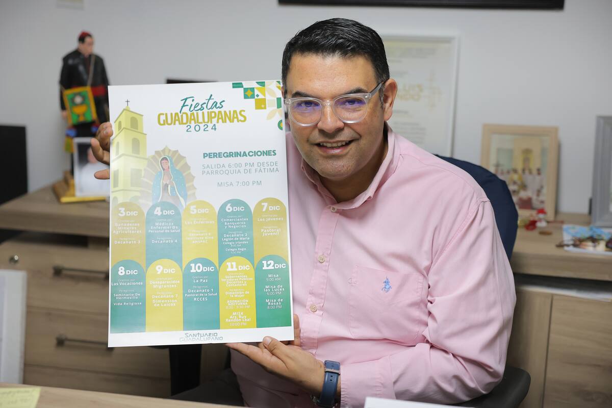 Invitan a participar en la novena a la Virgen de Guadalupe en Hermosillo