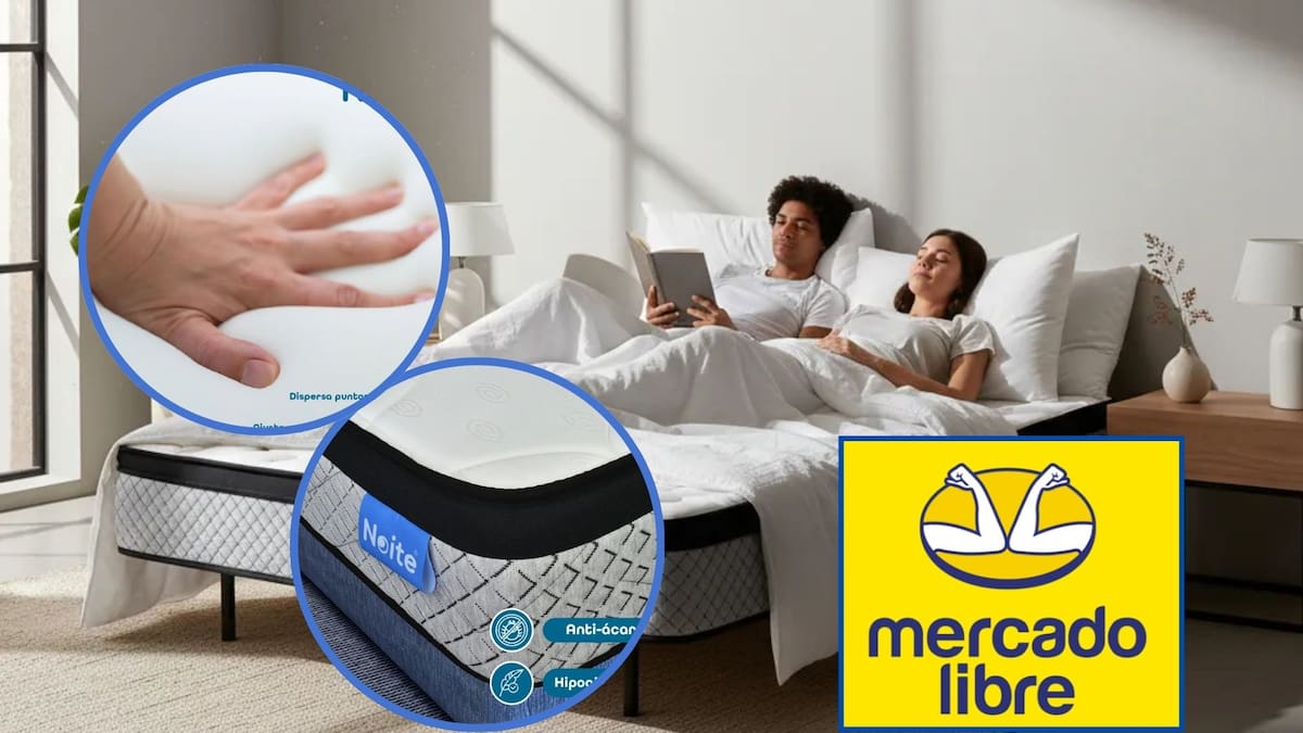 Mercado Libre rebaja el colchón Noite Plus a $2,579 pesos con 56% de descuento y envío gratis para ser el segundo más vendido de su categoría