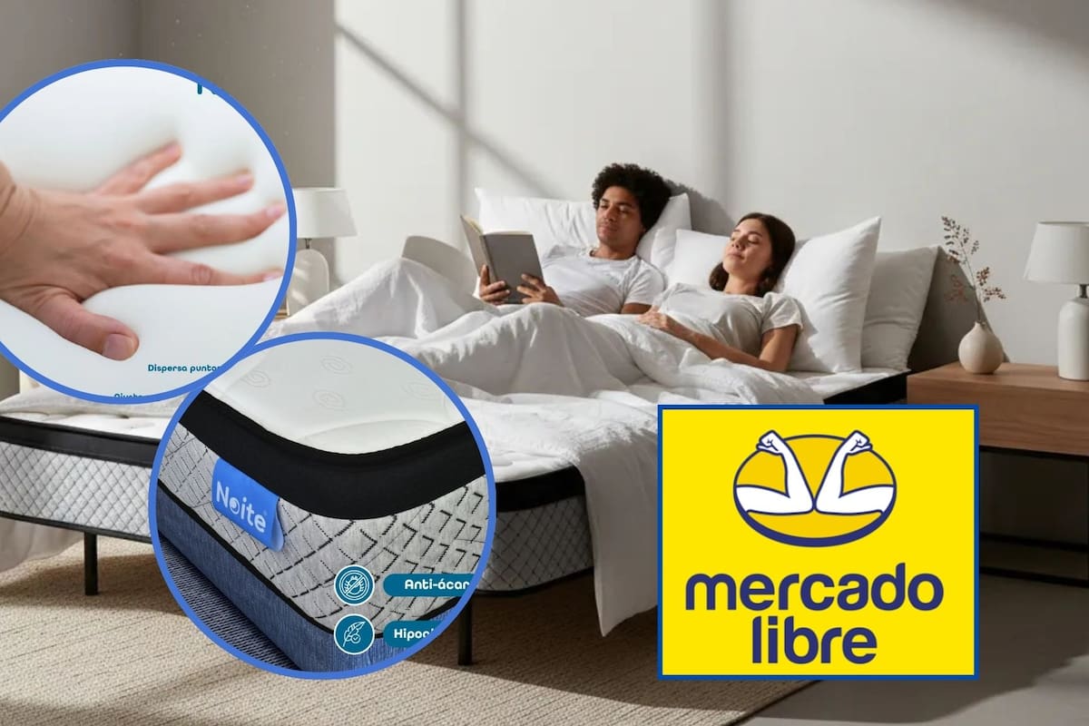 Mercado Libre rebaja el colchón Noite Plus a $2,579 pesos con 56% de descuento y envío gratis para ser el segundo más vendido de su categoría