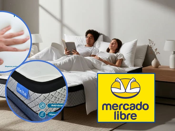 Mercado Libre rebaja el colchón Noite Plus a $2,579 pesos con 56% de descuento y envío gratis para ser el segundo más vendido de su categoría