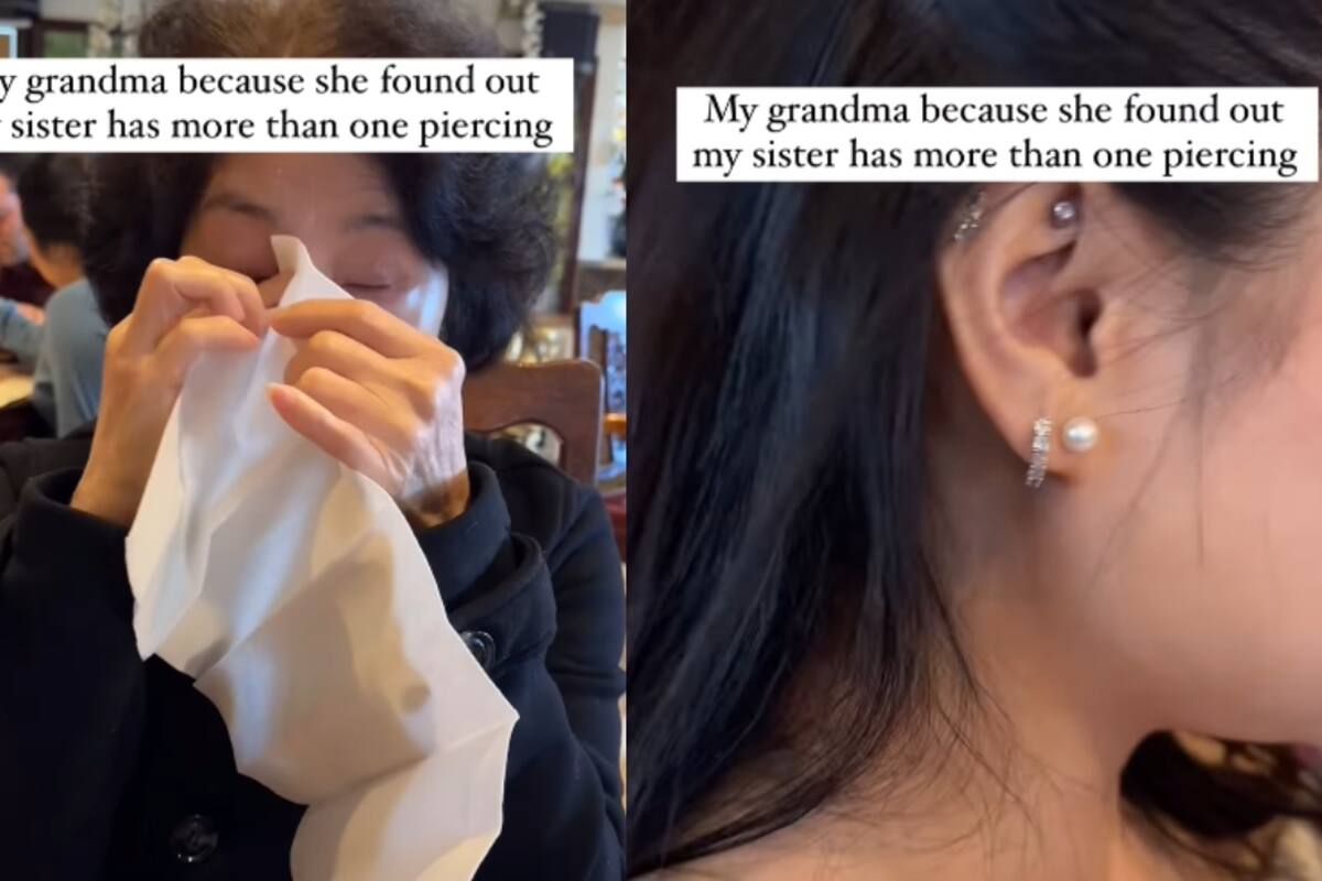 Joven le muestra a su abuela sus perforaciones, y ella se pone a llorar