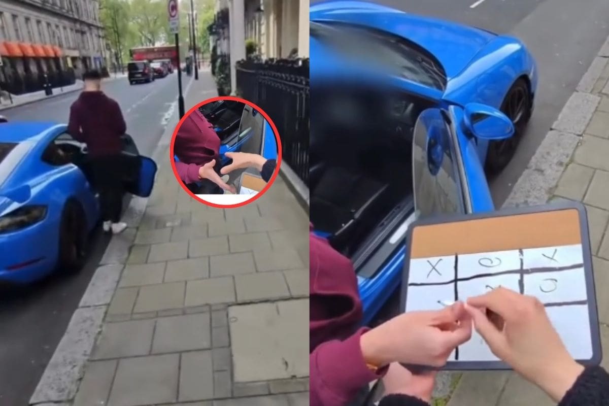 Hombre se aproxima hacia un desconocido para retarlo a jugar al “gato” y se hace viral