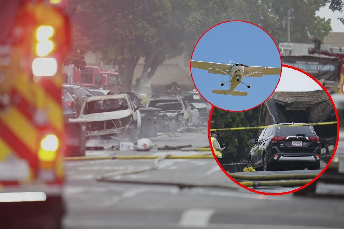 Avioneta se estrella en vecindario de San Diego e incendia casas y vehículos