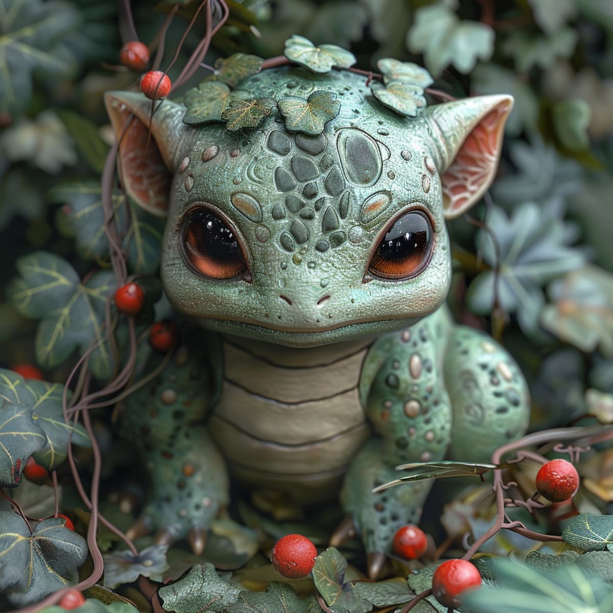 Bulbasaur, el Pokémon de tipo planta/veneno, ahora luce muy realista gracias a la Inteligencia Artificial de Midjourney.