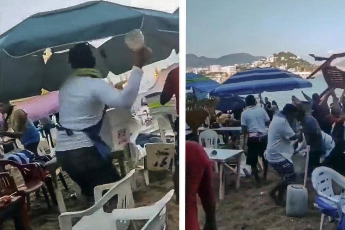 VIDEO: Así fue la pelea entre turistas de la CDMX y meseros en Acapulco ¡volaron sillas!