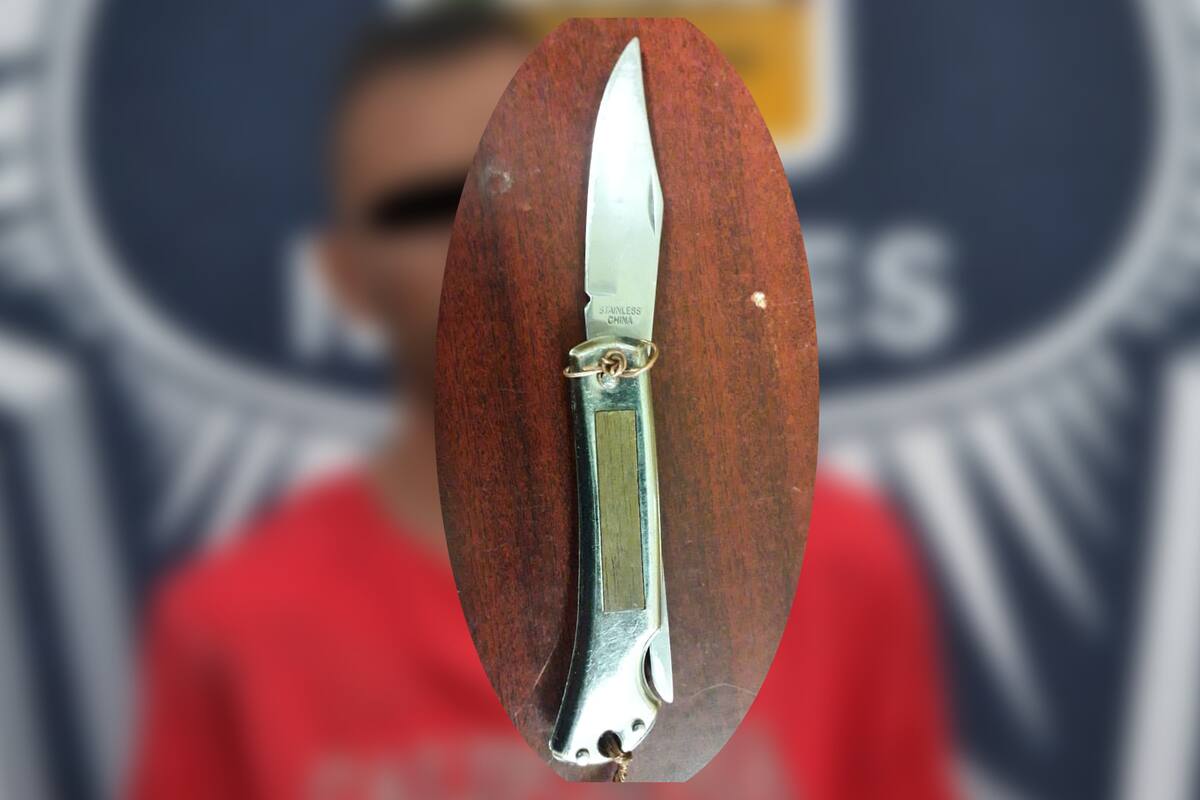 Detienen a sujeto con arma blanca en colonia Tierra Nueva, en Hermosillo