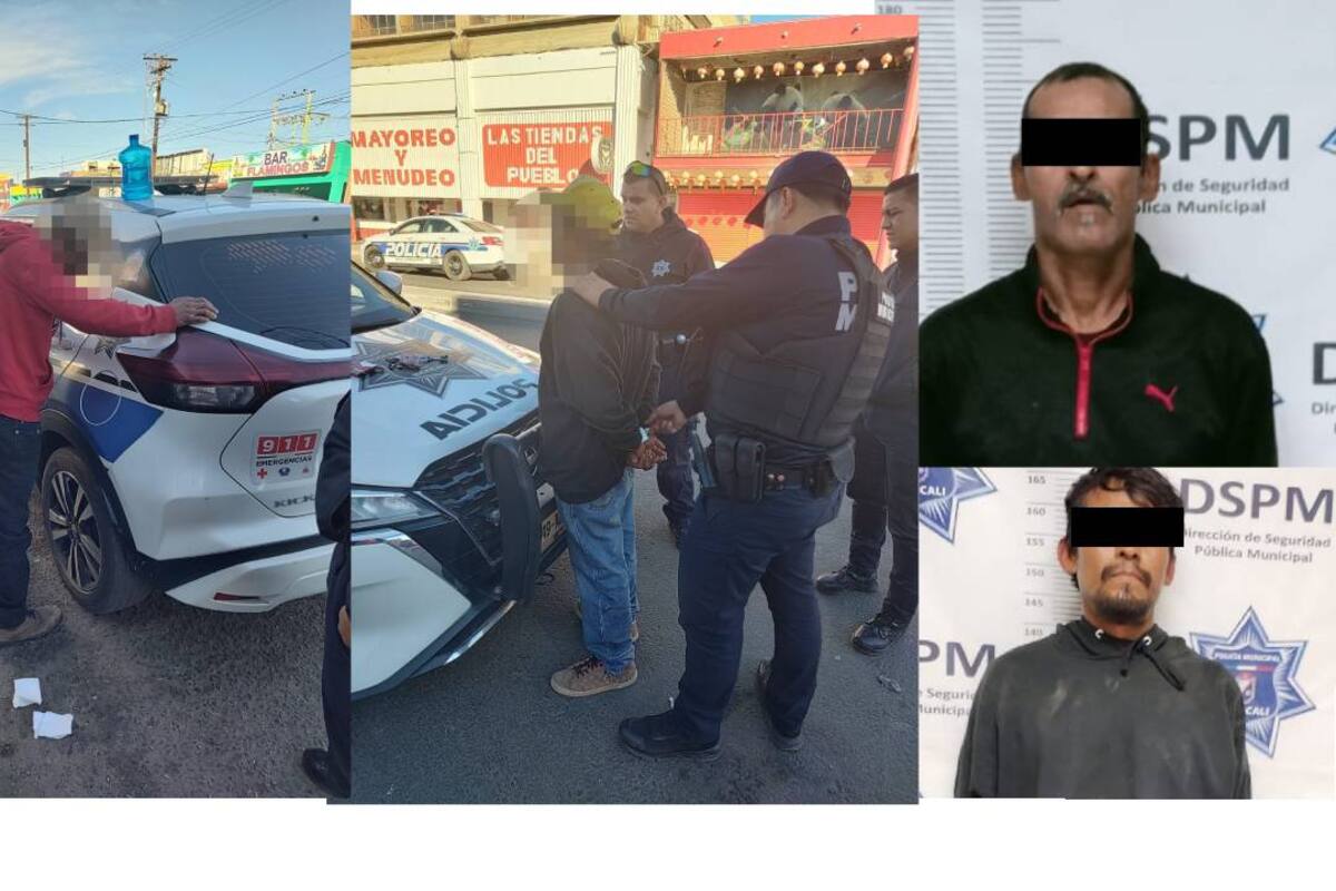 Operativo de la Policía Municipal deja 5 detenidos en zona noroeste de Mexicali
