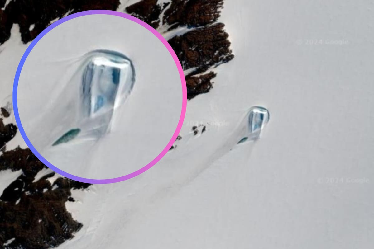 Descubren una misteriosa “puerta” en el hielo de la Antártida a través de Google Maps, y los teóricos de la conspiración tienen ideas descabelladas