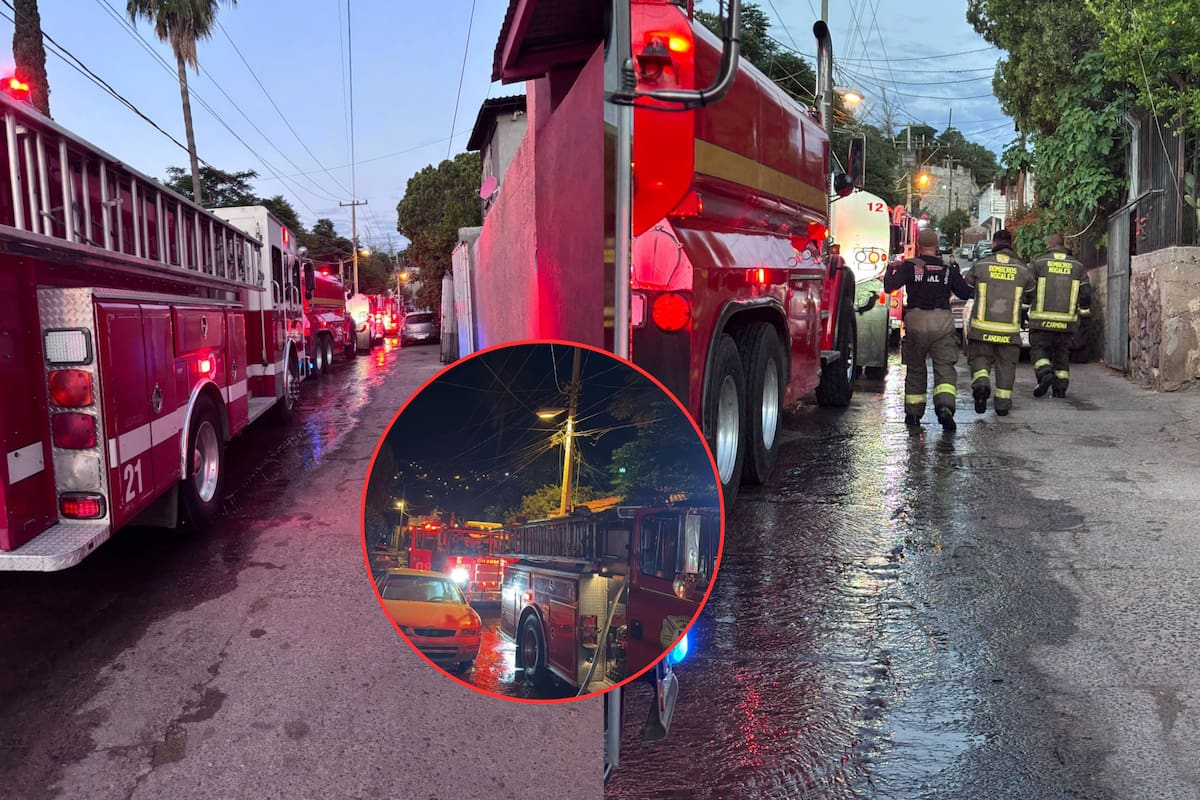 Voraz incendio deja en pérdida total una casa en la colonia Bolívar en Nogales