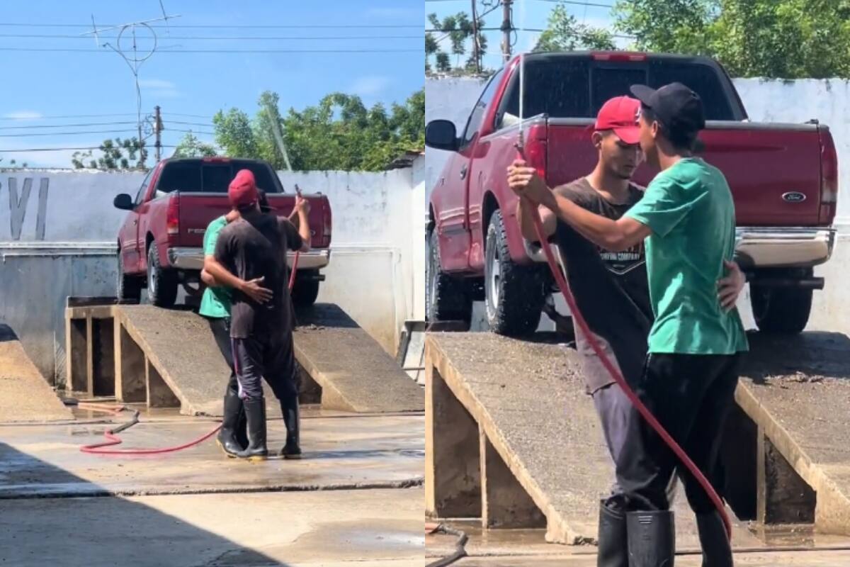 Trabajadores de un lavado de autos conquistan TikTok con su sorprendente baile durante la jornada laboral (VIDEO)
