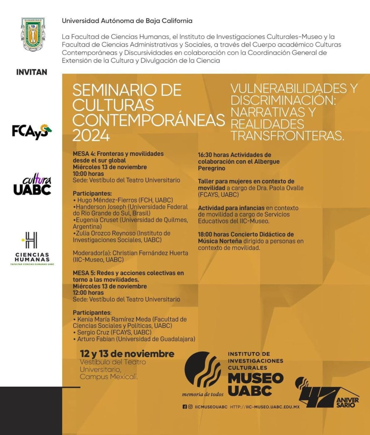 Dentro del programa del seminario habrá diferentes diálogos sobre el tema de la migración, la discriminación, la solidaridad comunitaria, las fronteras y talleres para personas en movilidad en el albergue Peregrino. Foto: Cortesía