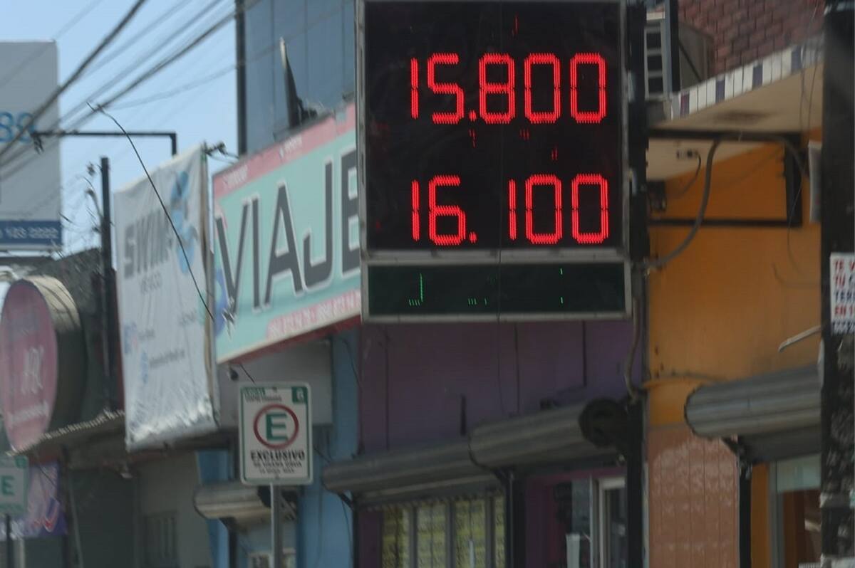 Así se encuentra el dólar en casas de cambio de Tijuana.