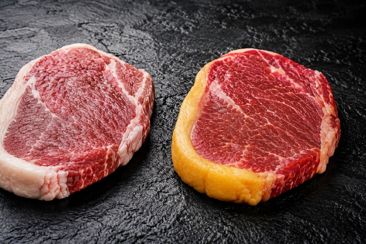 El color blanco o amarillo de la grasa en la carne revela si la res comió grano o pasto sin definir su calidad, por lo que expertos sugieren priorizar el marmoleo parejo según tu técnica de cocción