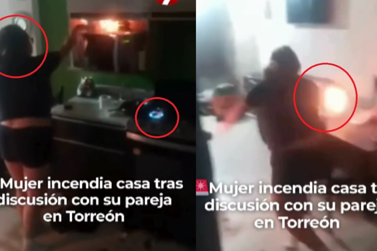 VIDEO: Mujer incendia su hogar tras discusión con su esposo