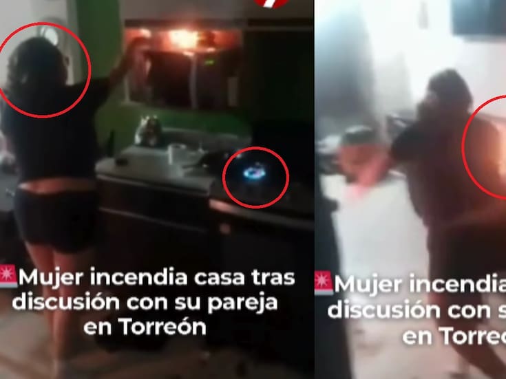 VIDEO: Mujer incendia su hogar tras discusión con su esposo