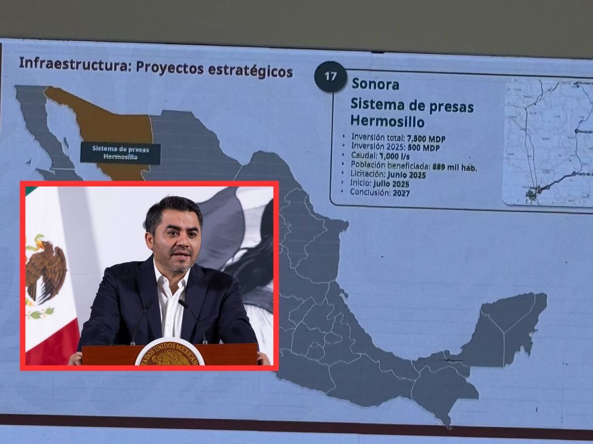 Arranca en julio construcción de sistema de presas para Hermosillo con 500 mdp iniciales: Conagua | Crédito: Presidencia/Shaila Rosagel (GH)