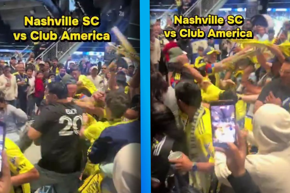 VIDEO: Aficionados del América y Nashville se pelean a golpes tras partido de la Concachampions