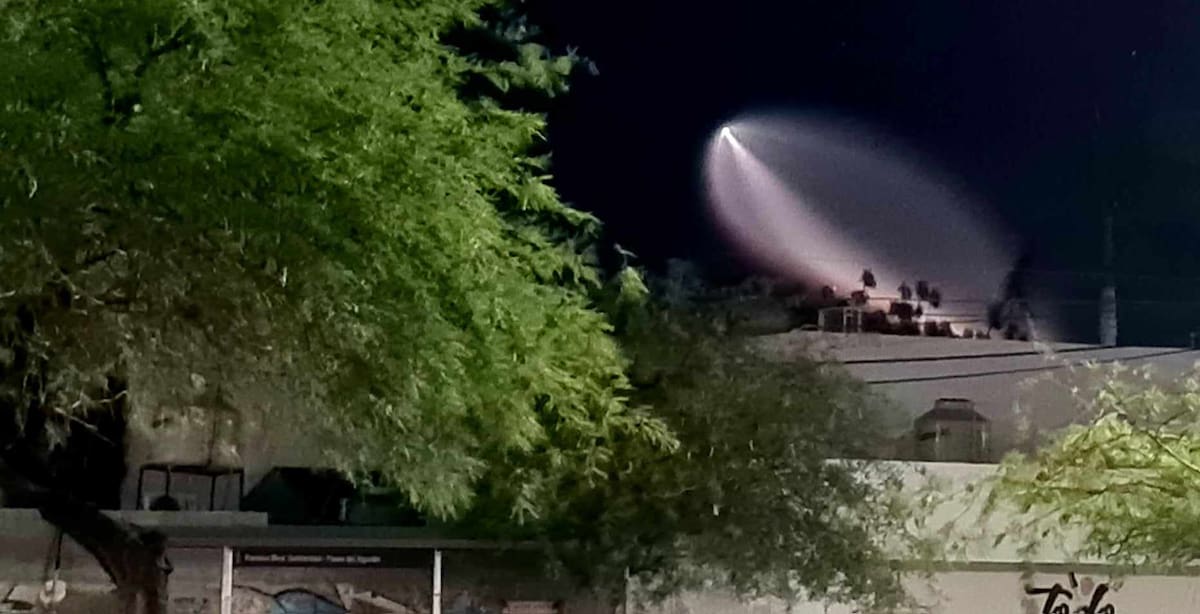 Cohete de Space X en Hermosillo. Julián Figueroa/ Archivo GH.