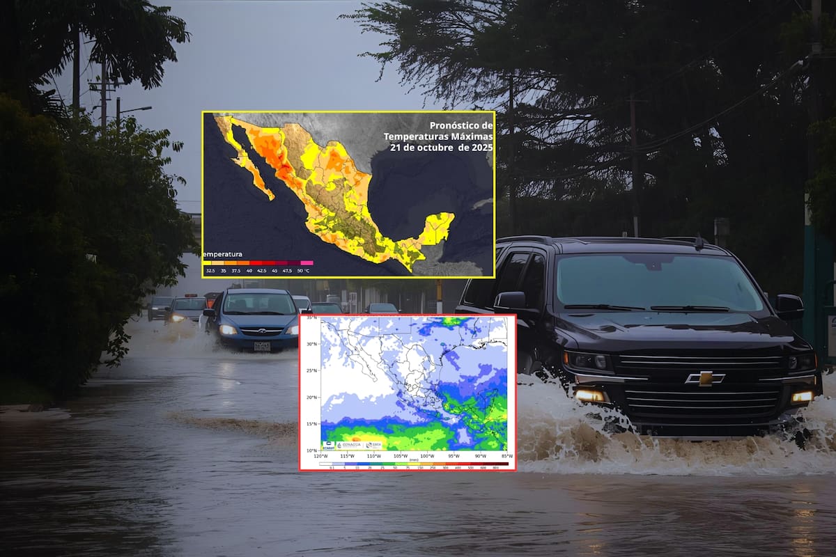 SMN advierte por nuevo frente frío, fuertes tormentas, vientos y temperaturas muy altas y muy bajas a lo largo del territorio mexicano este martes