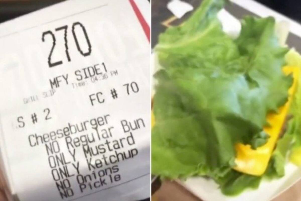 Una mujer pidió una hamburguesa “sin nada” y se la dieron sin pan