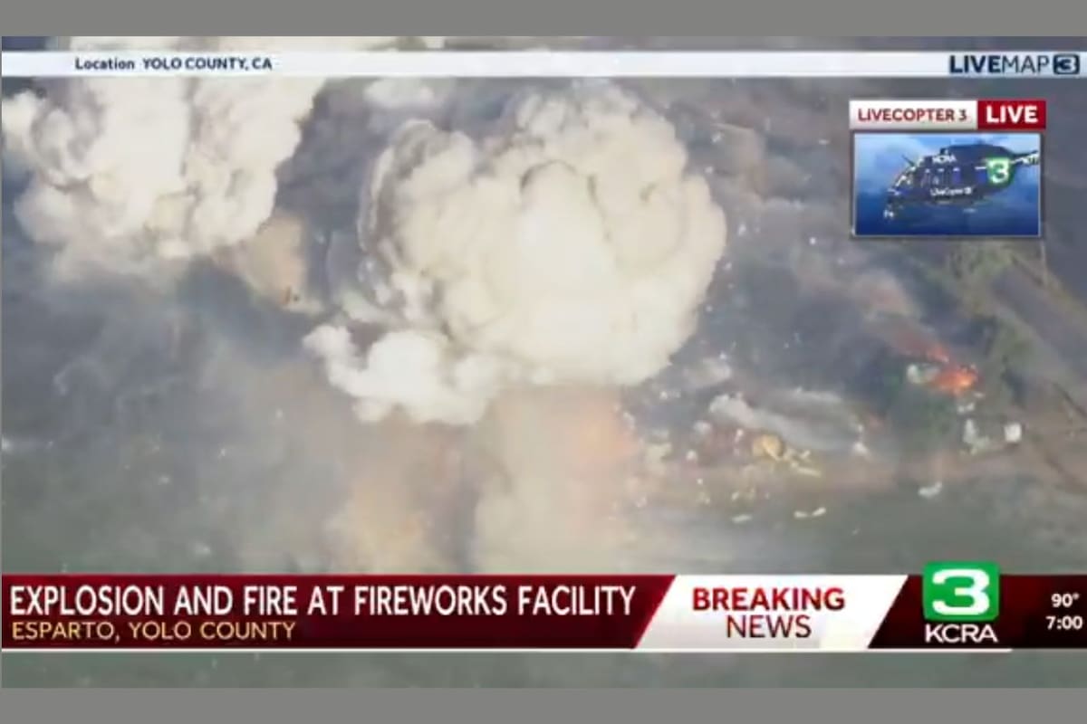 Hallan los 7 cuerpos desaparecidos en explosión de almacén de fuegos artificiales en el condado de Yolo, California
