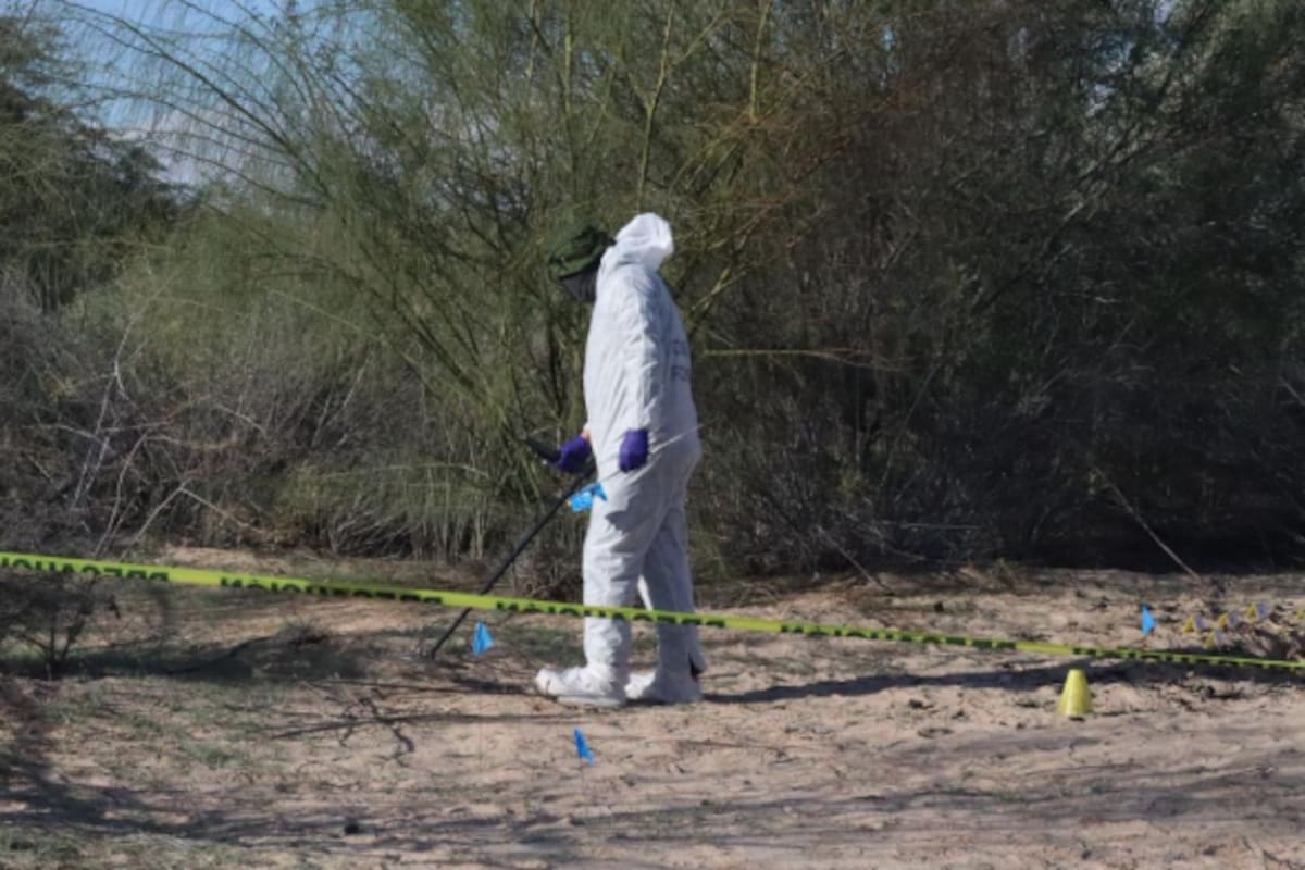 Hallan cuatro cuerpos calcinados en fosas clandestinas del Valle de Mexicali