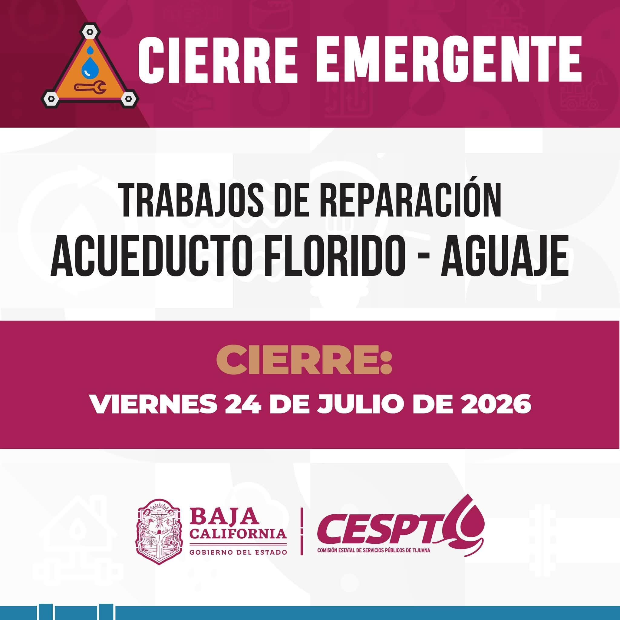 Un deslizamiento de tierra dañó el Acueducto Florido-Aguaje, provocando la suspensión temporal del suministro de agua en cientos de colonias de Tijuana. Foto: Redes.