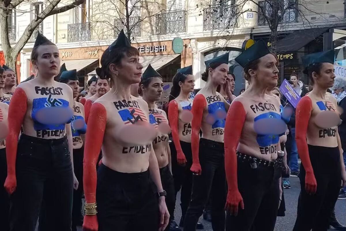 Mujeres francesas protestan contra “epidemia fascista” en Día Internacional de la Mujer