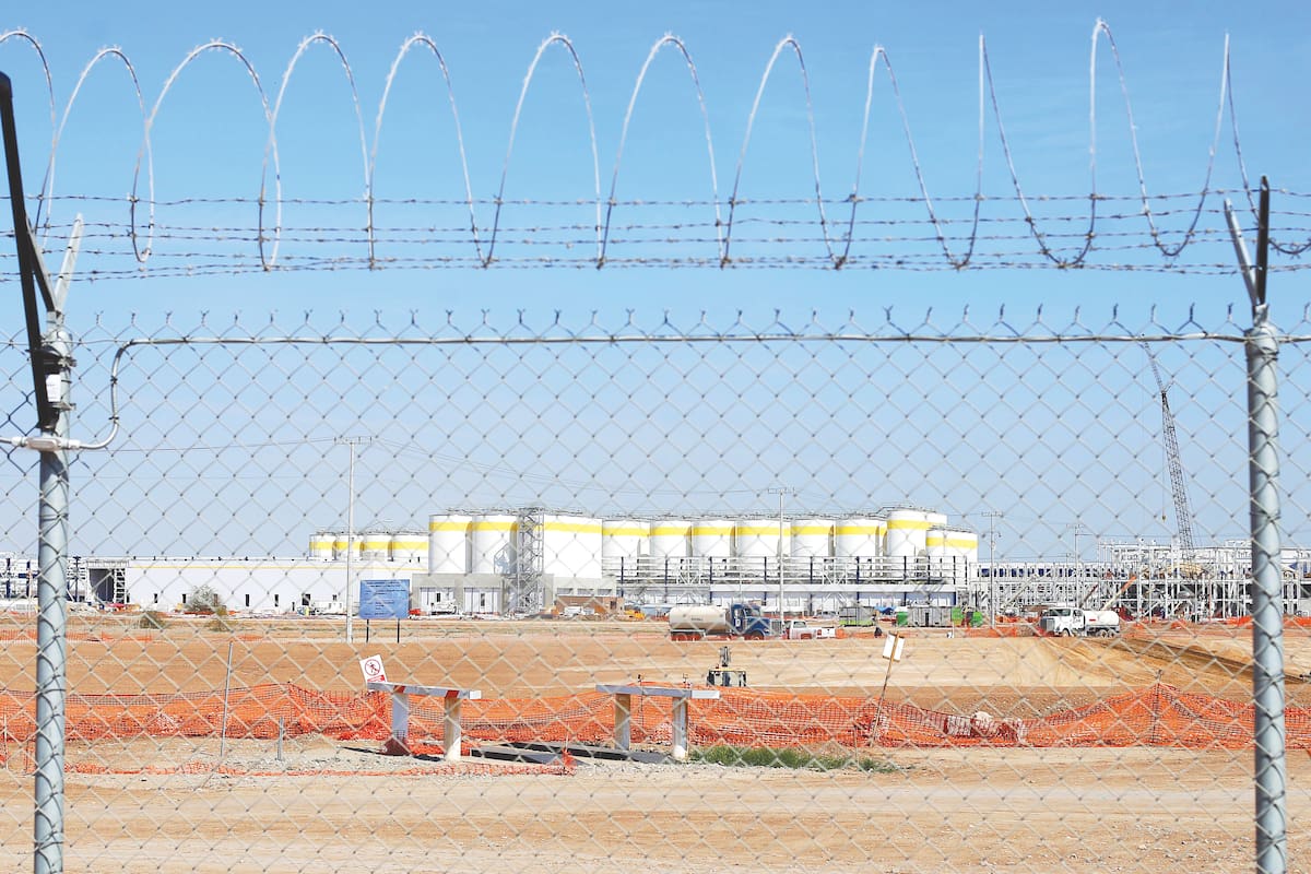Imagen de las instalaciones de la cervecera Constellation Brands, la cual continúa en construcción al sur de Mexicali.
Foto: José María Cárdenas