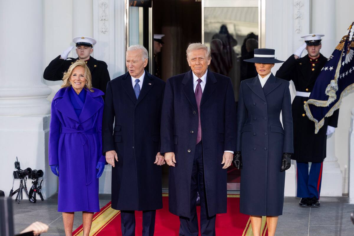 Donald y Melania Trump fueron recibidos por Joe y Jill Biden en la Casa Blanca, previo a la toma de posesión