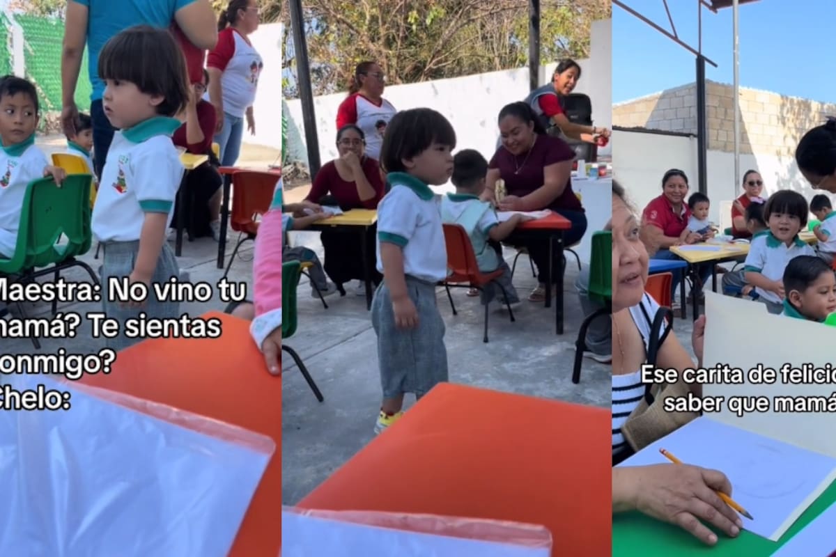 Niño había pensado que su mamá no había ido a la celebración del Día de las Madres en la escuela: así reaccionó cuando la vio
