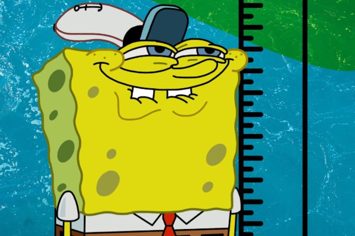 Bob Esponja revela su estatura