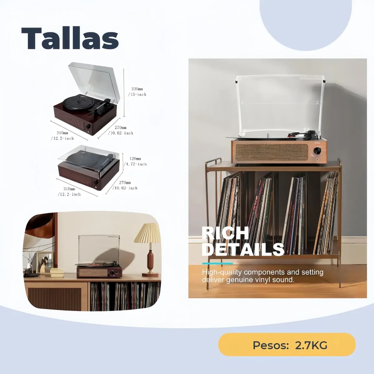 Tocadiscos retro portátil | Mercado Libre
