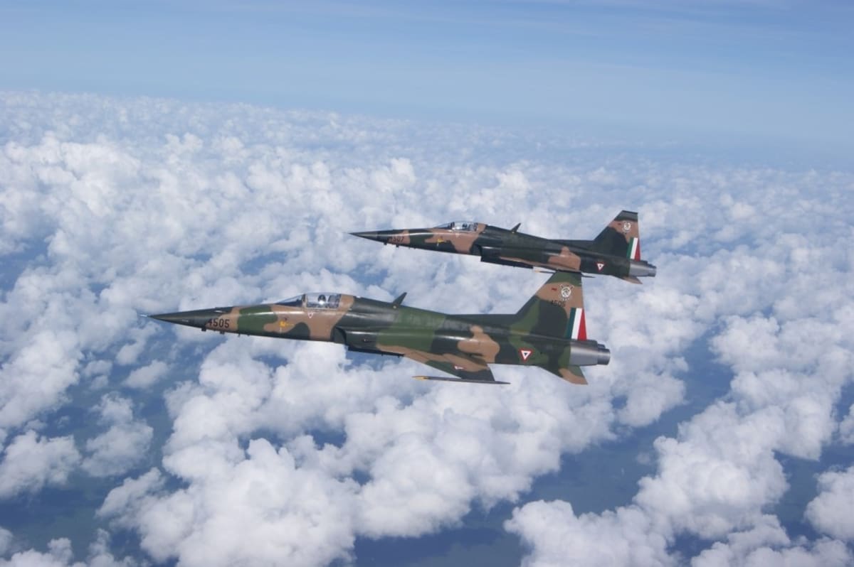 Avión Northrop Grumman F-5E (Estados Unidos de América) de la Sedena. | Crédito: Gobierno de México