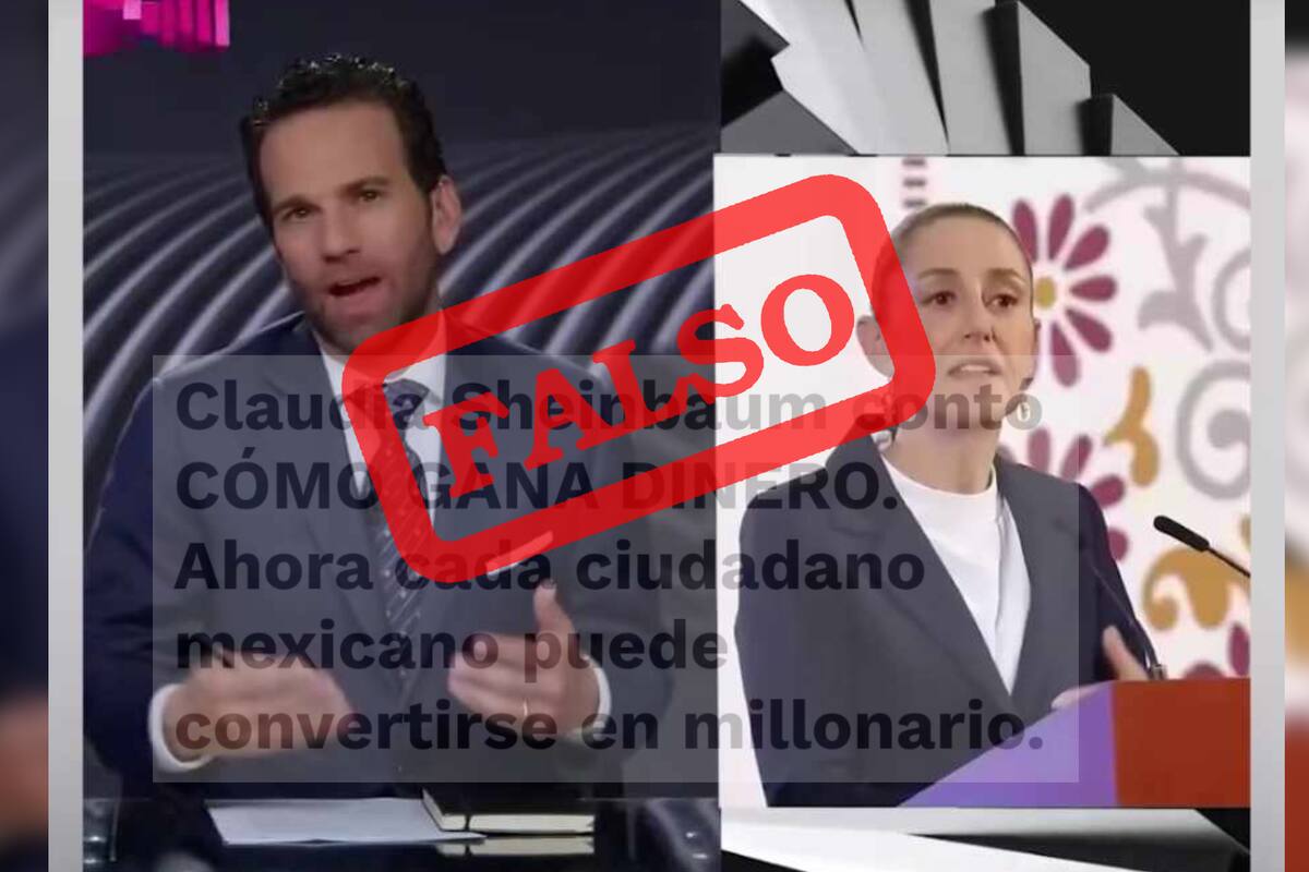 Usan a Loret en montaje con IA junto a Sheinbaum para estafar en fraudulenta app