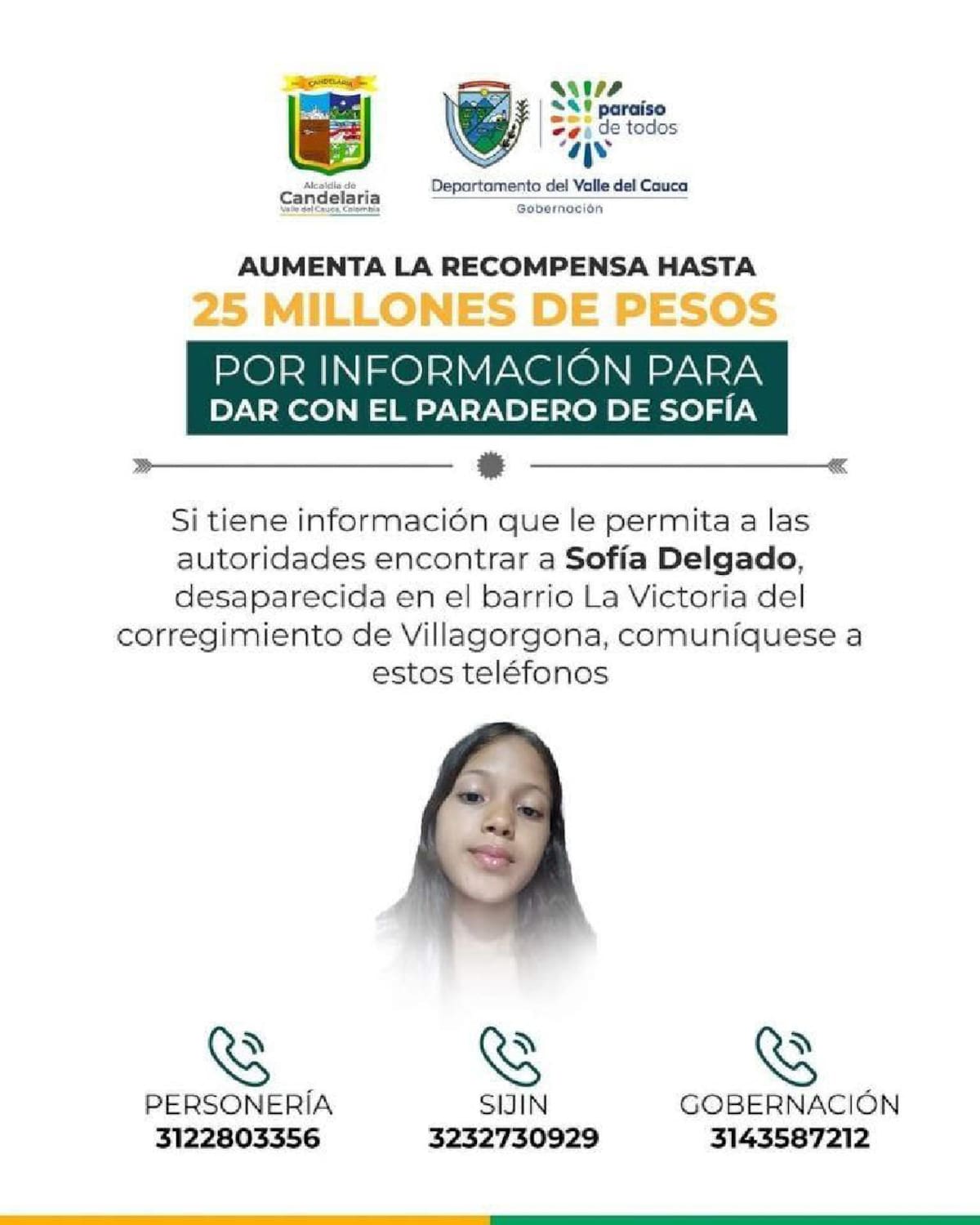 Niña Sofía, de 12 años, sigue desaparecida después de salir a comprar champú con su perrito y no volver a casa.
