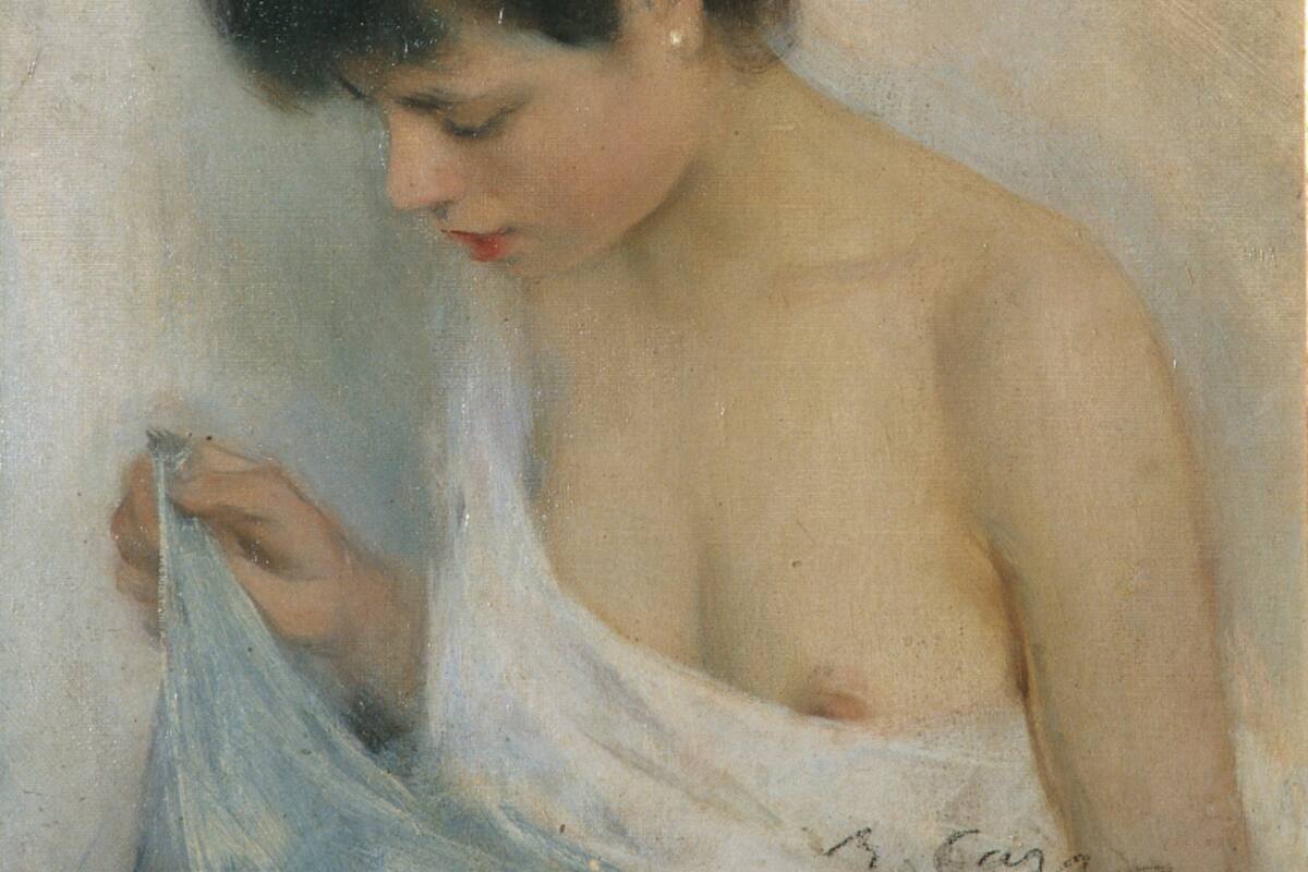 Estudio de Ramon Casas: Un retrato de delicadeza y misterio