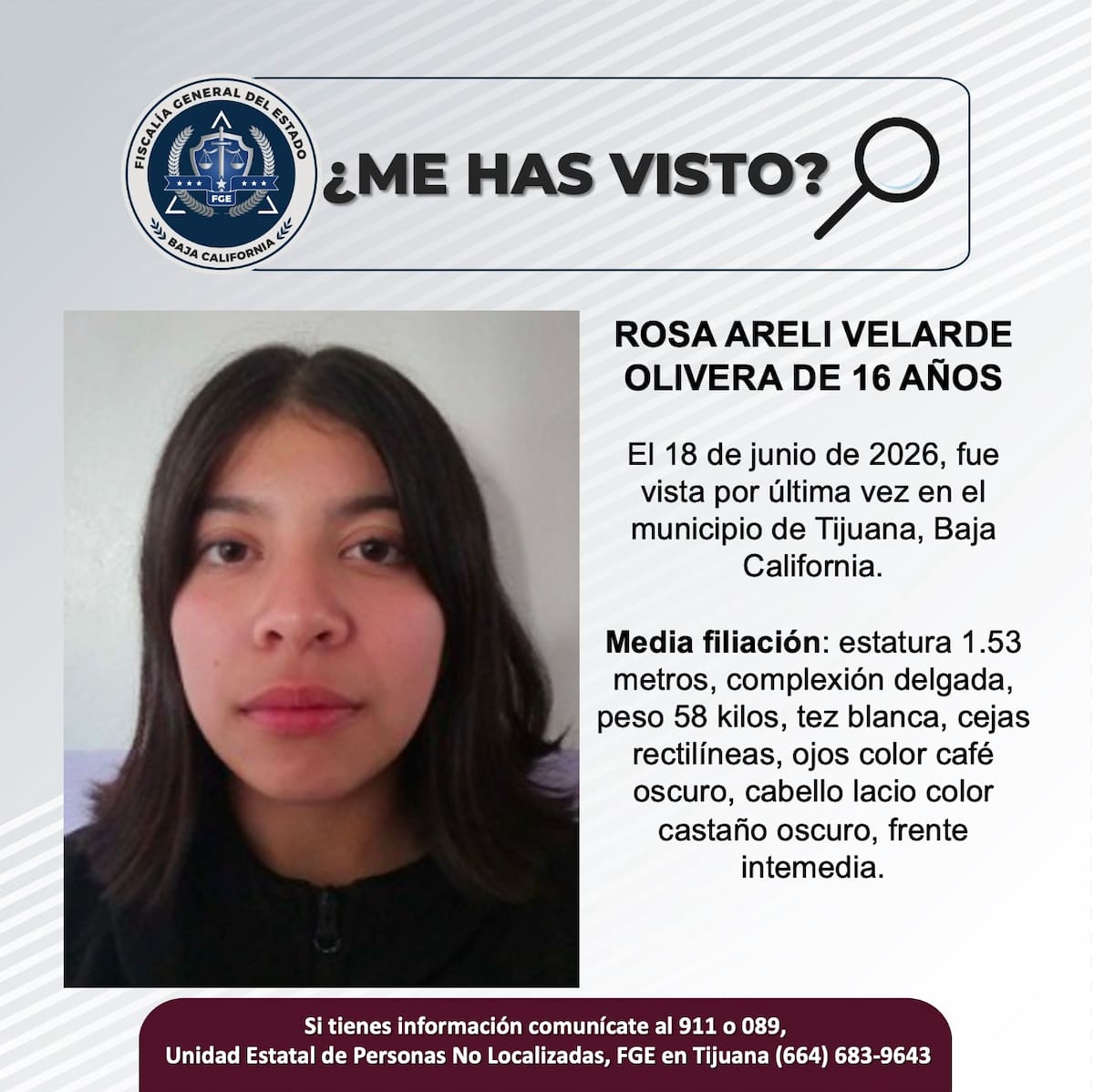 Fue vista por última vez el 18 de junio de 2026.